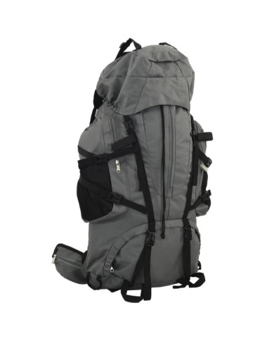 Sac à dos de randonnée gris 60 L tissu oxford | Mobilier & Déco