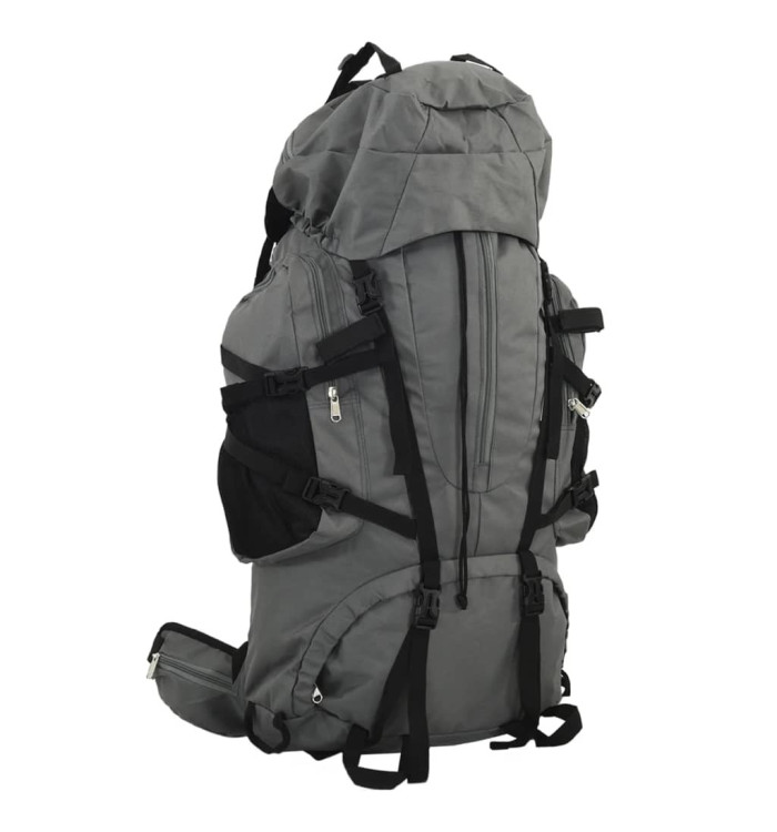 Sac à dos de randonnée gris 60 L tissu oxford | Mobilier & Déco