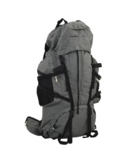 Sac à dos de randonnée gris 60 L tissu oxford | Mobilier & Déco
