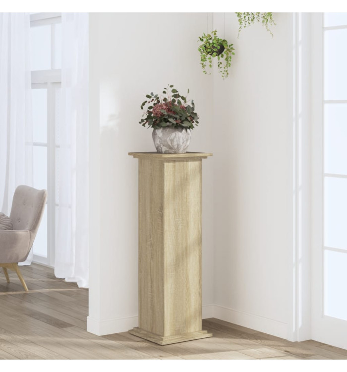 Support pour plantes chêne sonoma 33x33x100cm bois d'ingénierie | Mobilier & Déco
