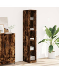 Garde-robe chêne fumé 30x50x200 cm bois d'ingénierie | Mobilier & Déco