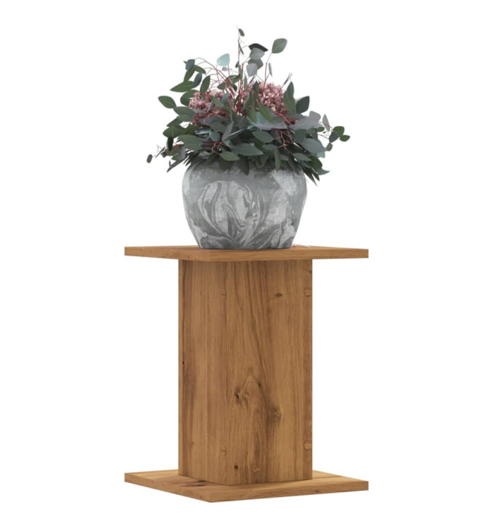 Supports pour plantes 2 pcs chêne artisanal bois d'ingénierie | Mobilier & Déco