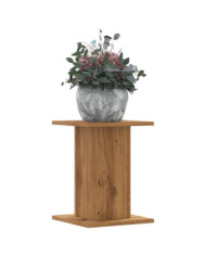 Supports pour plantes 2 pcs chêne artisanal bois d'ingénierie | Mobilier & Déco