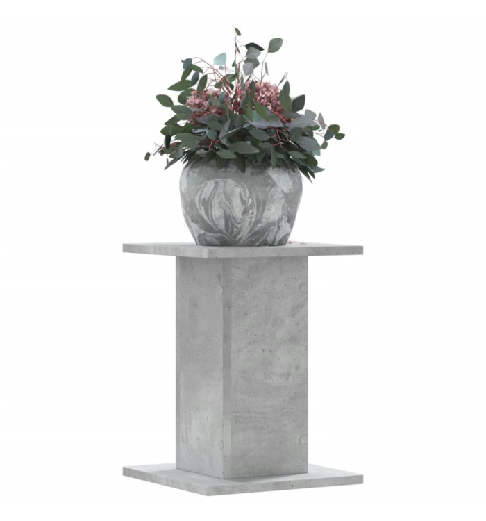 Supports pour plantes 2 pcs gris béton bois d'ingénierie | Mobilier & Déco