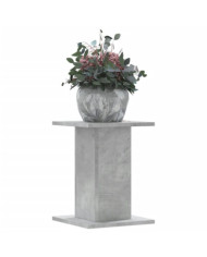 Supports pour plantes 2 pcs gris béton bois d'ingénierie | Mobilier & Déco