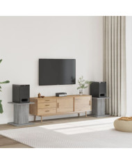 Supports de haut-parleurs 2 pcs gris sonoma bois d'ingénierie | Mobilier & Déco