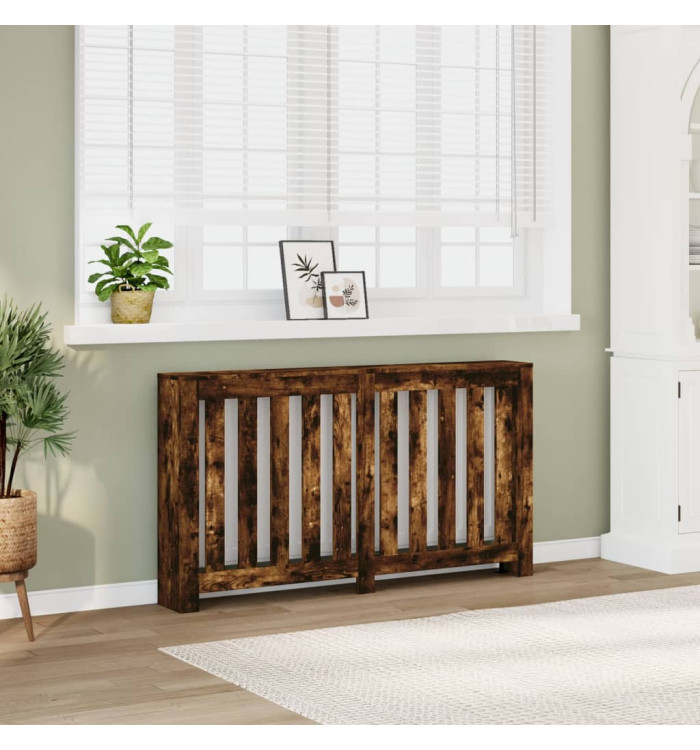 Cache-radiateur chêne fumé 149x20x82 cm bois d'ingénierie | Mobilier & Déco
