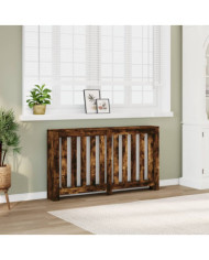 Cache-radiateur chêne fumé 149x20x82 cm bois d'ingénierie | Mobilier & Déco
