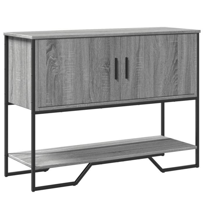 Table console sonoma gris 100x35x74,5 cm bois d'ingénierie | Mobilier & Déco