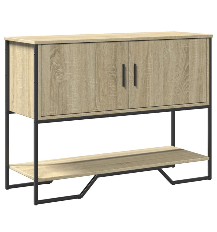 Table console chêne sonoma 100x35x74,5 cm bois d'ingénierie | Mobilier & Déco
