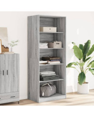 Garde-robe sonoma gris 80x50x200 cm bois d'ingénierie | Mobilier & Déco