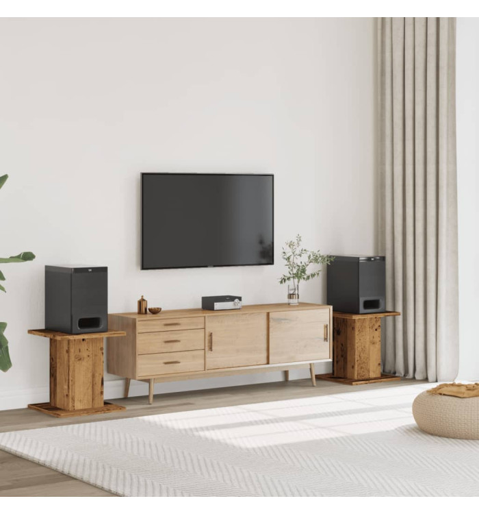 Supports de haut-parleurs 2 pcs vieux bois bois d'ingénierie | Mobilier & Déco
