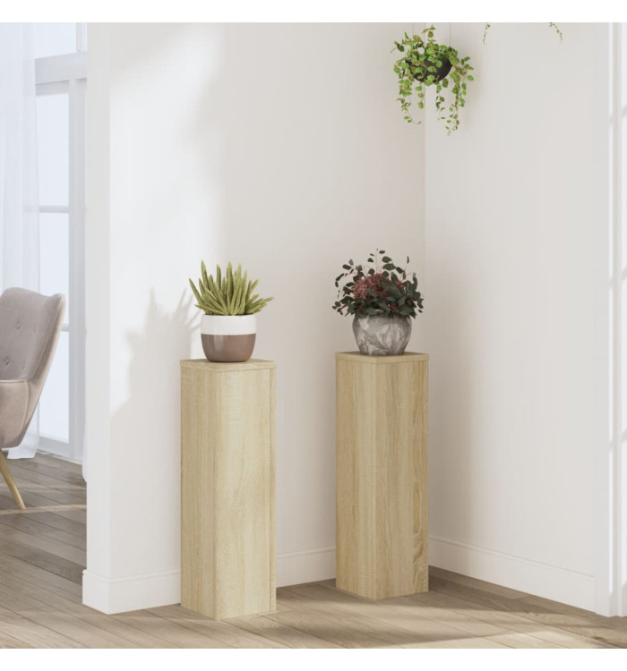 Supports pour plantes 2 pcs chêne sonoma bois d'ingénierie | Mobilier & Déco