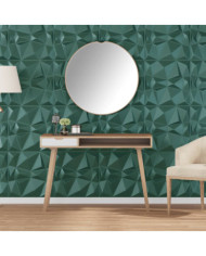 Panneaux muraux 12 pcs vert 50x50 cm XPS 3 m² losange | Mobilier & Déco