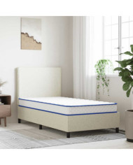 Matelas en mousse à mémoire de forme blanc 90x190x17 cm | Mobilier & Déco