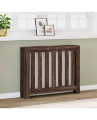 Cache-radiateur chêne marron 104x20x82 cm bois d'ingénierie | Mobilier & Déco