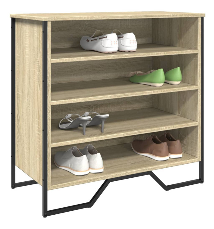 Armoire à chaussures chêne sonoma 80x38x78 cm bois d'ingénierie | Mobilier & Déco