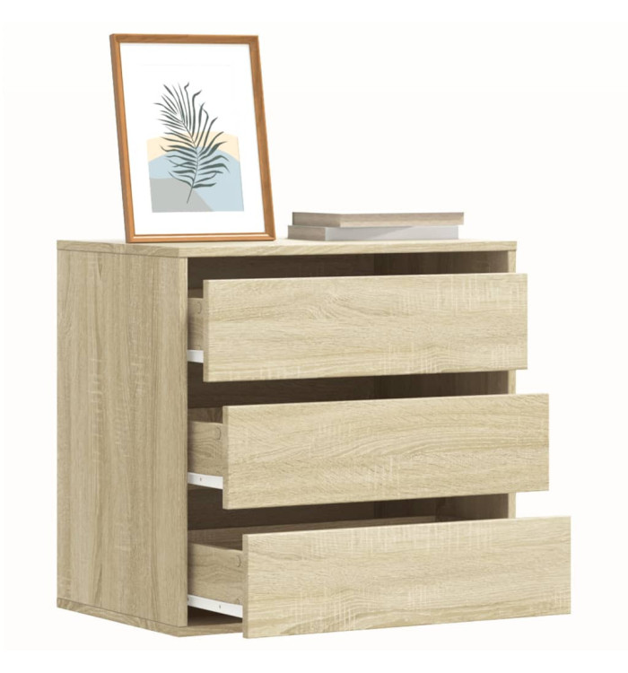 Commode d'angle chêne sonoma 60x41x58 cm bois d'ingénierie | Mobilier & Déco
