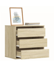 Commode d'angle chêne sonoma 60x41x58 cm bois d'ingénierie | Mobilier & Déco
