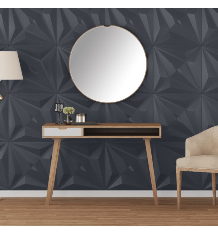 Panneaux muraux 12 pcs gris 50x50 cm XPS 3 m² étoile | Mobilier & Déco