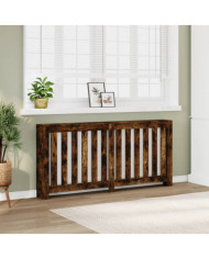 Cache-radiateur chêne fumé 175x20x82 cm bois d'ingénierie | Mobilier & Déco
