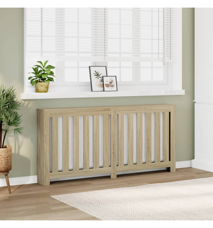 Cache-radiateur chêne sonoma 175x20x82 cm bois d'ingénierie | Mobilier & Déco