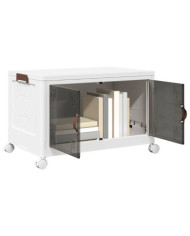 Boîte de rangement empilable avec roues 75 L 64x40x41 cm | Mobilier & Déco
