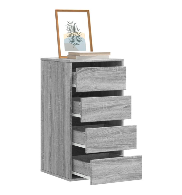Commode d'angle sonoma gris 40x41x76 cm bois d'ingénierie | Mobilier & Déco