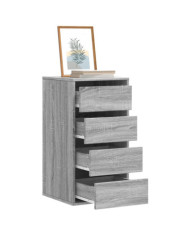 Commode d'angle sonoma gris 40x41x76 cm bois d'ingénierie | Mobilier & Déco