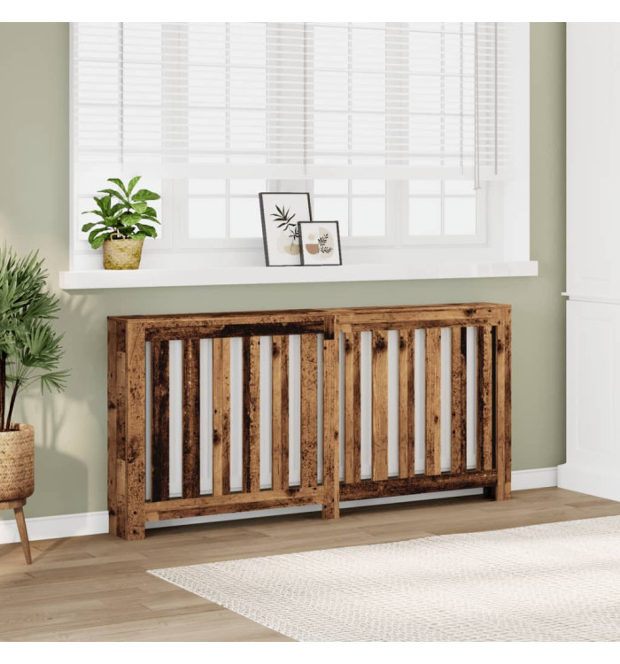 Cache-radiateur vieux bois 175x20x82 cm bois d'ingénierie | Mobilier & Déco