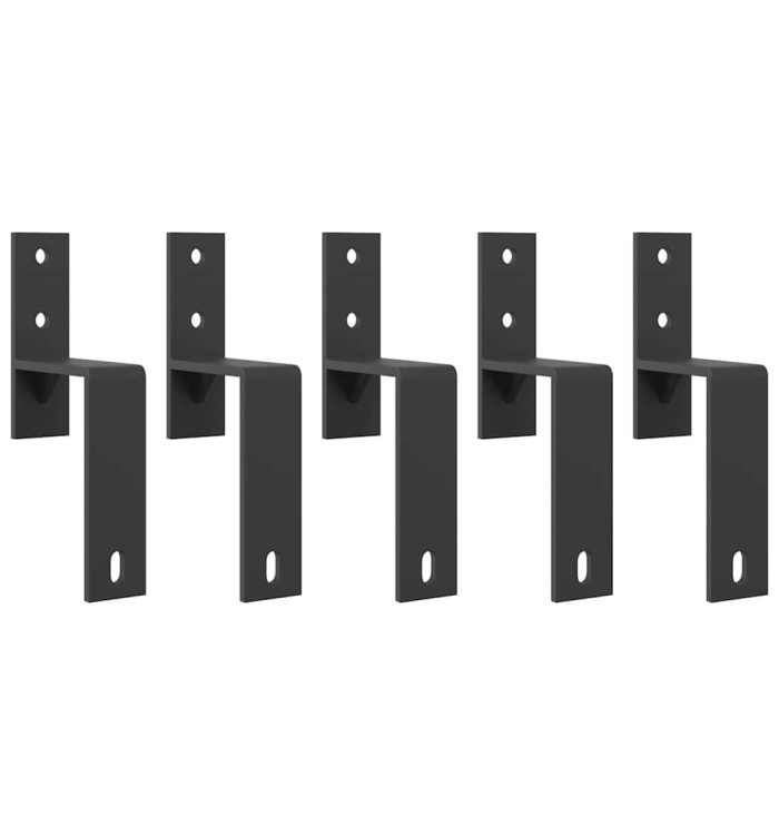 Supports de dérivation pour portes de grange 5 pcs rails plats | Mobilier & Déco