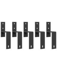 Supports de dérivation pour portes de grange 5 pcs rails plats | Mobilier & Déco