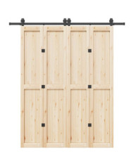 Kit de quincaillerie de porte coulissante 200 cm Acier Noir | Mobilier & Déco