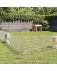 Enclos pour animaux en liberté 48panneaux 54x60cm fer galvanisé | Mobilier & Déco