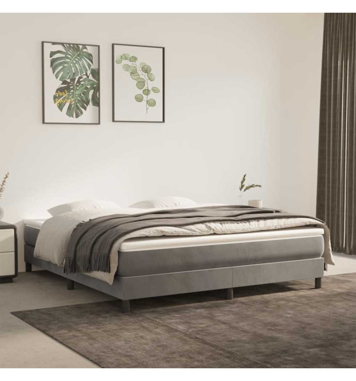 Matelas de lit à ressorts ensachés 160x210x20 cm velours | Mobilier & Déco