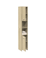 Armoire de salle de bain Chêne sonoma 30x30x183,5 cm Aggloméré | Mobilier & Déco