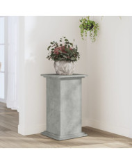 Support pour plantes gris béton 33x33x60 cm bois d'ingénierie | Mobilier & Déco