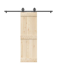 Kit de quincaillerie de porte coulissante 200 cm Acier Noir | Mobilier & Déco
