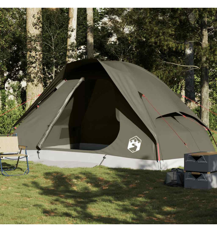 Tente familiale à dôme 6 personnes marron imperméable | Mobilier & Déco