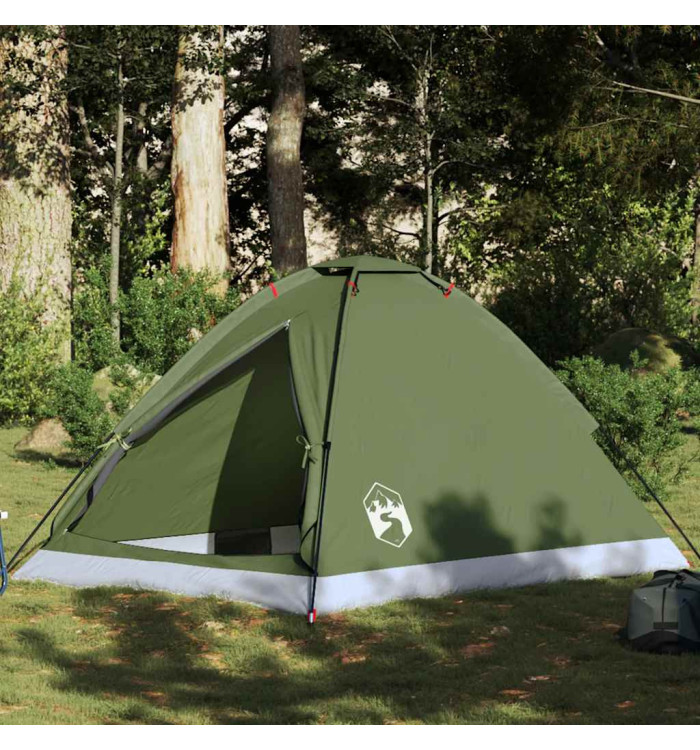 Tente de camping à dôme 2 personnes vert olive imperméable | Mobilier & Déco