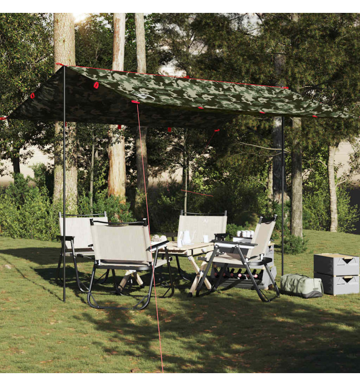 Bâche de camping camouflage 366x306 cm imperméable | Mobilier & Déco