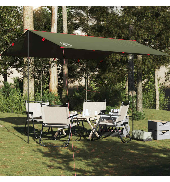 Bâche de camping vert olive 366x306 cm imperméable | Mobilier & Déco
