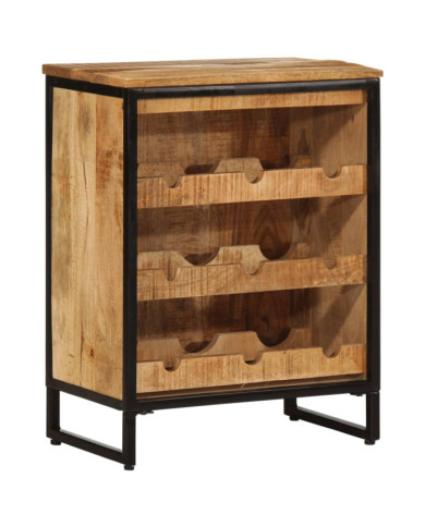 Casier à vin pour 9 bouteilles bois massif de manguier | Mobilier & Déco