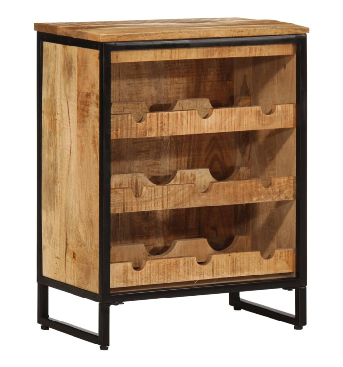 Casier à vin pour 9 bouteilles bois massif de manguier | Mobilier & Déco