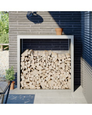 Portant de bois de chauffage 100x40x100 cm acier inoxydable | Mobilier & Déco