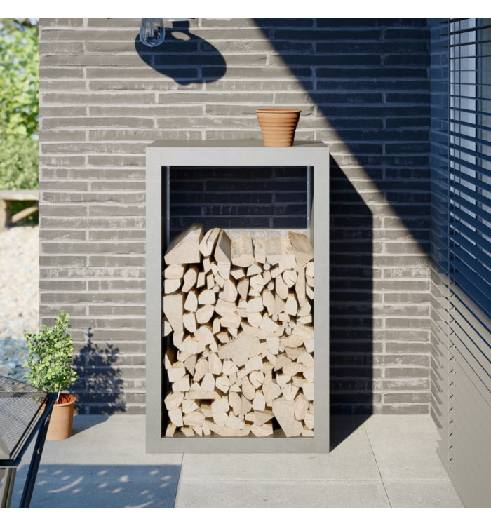 Portant de bois de chauffage 60x40x100 cm acier inoxydable | Mobilier & Déco