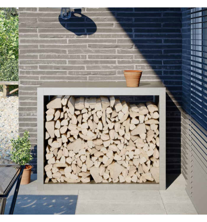 Portant de bois de chauffage 100x40x80 cm acier inoxydable | Mobilier & Déco