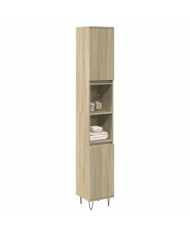 Armoire salle de bain chêne sonoma 30x30x190 cm | Mobilier & Déco