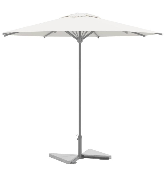 Plaques de poids de parasol 2 pcs triangulaire granit gris 14kg | Mobilier & Déco