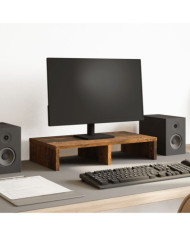 Support de moniteur vieux bois 50x27x10 cm bois d'ingénierie | Mobilier & Déco